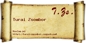 Turai Zsombor névjegykártya
